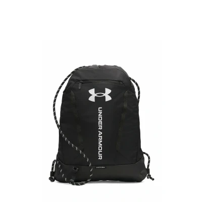 Abbildung von Under Armour Unisex Ua Hustle Sackpack, Einheitsgröße, Schwarz/Schwarz/Weiß, One Size