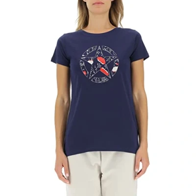 Abbildung von JEEP O102614 A184 J Woman T Shirt Star Botanical Print J22W Deep Blue S