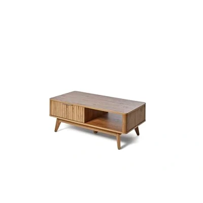 Abbildung von Jahnke Couchtisch »WAVE COFFEE SK«, (1 St.), Couchtisch, Retro Stil, Stauraum, Fronten in raffiniertem Wellendesign