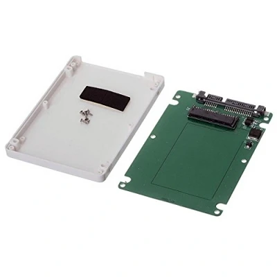 Abbildung von Cablecc 1,8 Zoll Micro SATA 16pin SSD auf 7mm 2,5&#039; 22pin Festplattengehäuse, Weiß