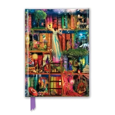 Abbildung von Aimee Stewart: Treasure Hunt Bookshelves (Foiled Journal) (Flame Tree Notebooks): Unser hochwertiges, liniertes Blankbook mit festem, künstlerisch ... Notizbuch DIN A 5 Magnetverschluss)