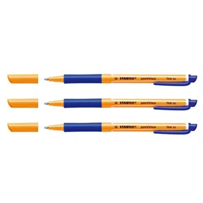 Abbildung von Tintenroller STABILO® pointVisco®, 0,5 mm, blau 3 Stück