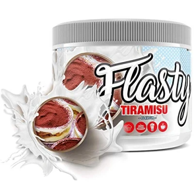 Abbildung von Flasty Geschmackspulver (Tiramisu) 1 x 250g Kalorienarmes Flavour Pulver mit &#039;Nur ca. 7 kcal pro Portion&#039; bringt es Leben in deinen Quark, Joghurt und vielem mehr.