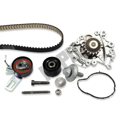 Abbildung von HEPU PK19010 Wasserpumpe + Zahnriemensatz mit Schrauben 131 PEUGEOT: 308 II SW Box Body / Estate, 2008 208 I Hatchback, CITROËN: C4 Cactus