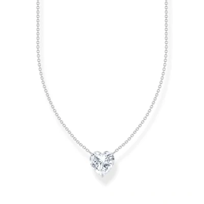 Abbildung von Thomas Sabo Kette mit weißem Herz Anhänger 925 Sterlingsilber KE2211 051 14