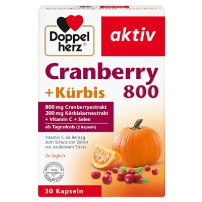 Abbildung von Doppelherz Cranberry 800 + Kürbis Vitamin C Selen als Beitrag zum Schutz der Zellen vor oxidativem Stress 30 Kapseln