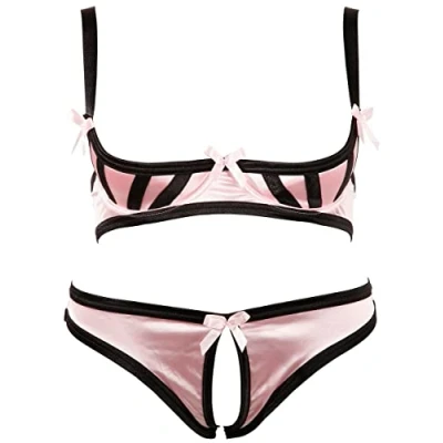 Abbildung von Hebe BH plus Slip ouvert aus Satin