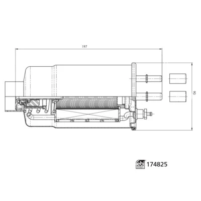 Abbildung von FEBI BILSTEIN 174825 Kraftstofffilter Leitungsfilter, mit Wasserablassschraube FIAT: Ducato III Van, Platform / Chassis, Minibus
