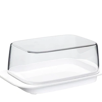 Abbildung von Mepal 106035030600 Butterdose, Transparenter Deckel, passt genau in die Kühlschranktüre, spülmaschinenfest, Neue Version, Weiß, 250 g Butter