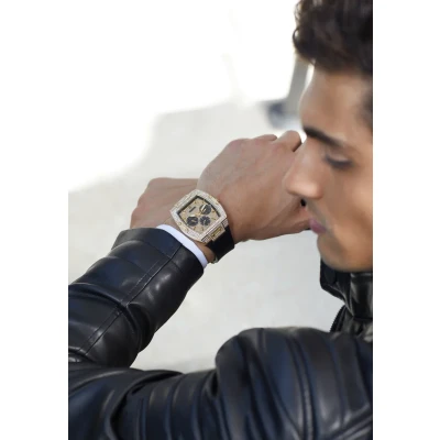 Abbildung von Guess MENS Trend Chronograph black/goldcoloured, Herren, Größe: One Size, Black/gold coloured