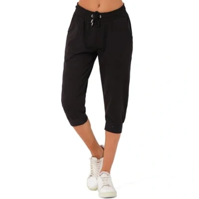 Abbildung von Smith &amp; Solo Jogginghose Damen 3/4 Sporthose Capri Kurze Hose Yogahose Damen, Freizeithose Laufhose Sommer Kurz Hosen,Trainingshose Fitness Sweathose (Schwarz, XS)