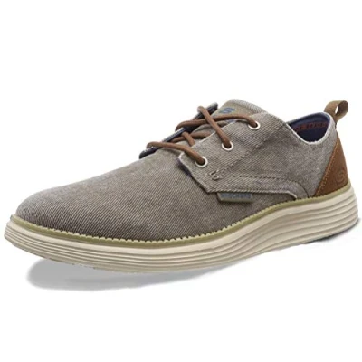 Abbildung von Skechers Herren Status 2.0 Pexton Derbys, Taupe Canvas, 48.5 EU