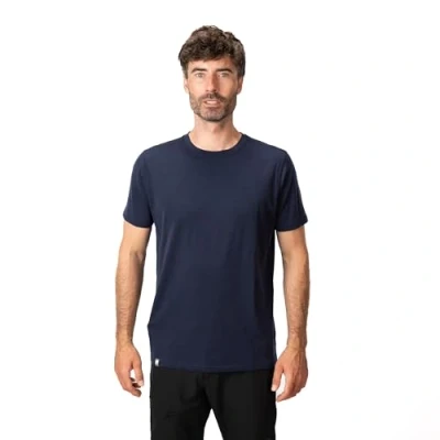 Abbildung von ALPIN LOACKER Merino Shirt Herren Kurzarm I Antischweißshirt Merinowolle Tshirt Thermooberteil atmungsaktiv und Poloshirt, Navy M