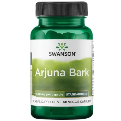 Abbildung von Swanson, Arjuna Bark, 500mg, 60 vegane Kapseln, Laborgeprüft, Vegetarisch, Sojafrei, Glutenfrei, Ohne Gentechnik