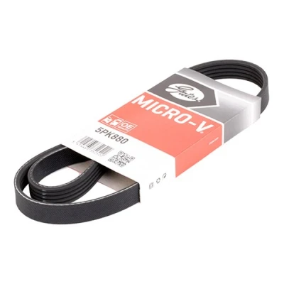 Abbildung von GATES Micro V 5PK880 Keilrippenriemen 880 5 Polyester, EPDM (Ethylen Propylen Dien Kautschuk) OPEL: Zafira B, Vectra C Saloon, Signum CC
