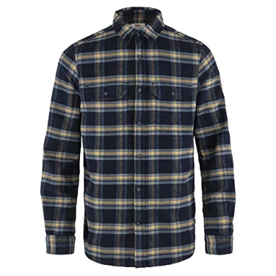 Abbildung von FJALLRAVEN Herren Övik Heavy Flannel Langarmshirt, Dunkles Marineblau/Buckwheat Braun, L EU