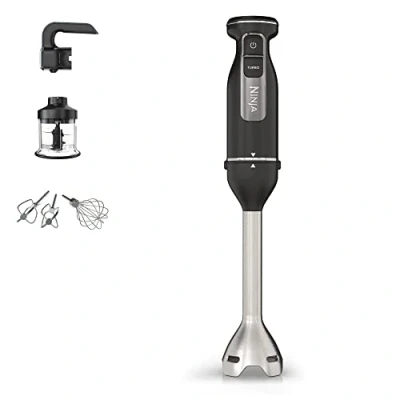 Abbildung von Ninja Foodi 3 in 1 Stabmixer, Handmixer &amp; Zerkleinerer, Stufenweise Anlauf, 2 Misch und 5 Rührgeschwindigkeiten zum Zerkleinern, Mischen, Kneten mehr, spülmaschinenfest, 850W, Schwarz CI100EU