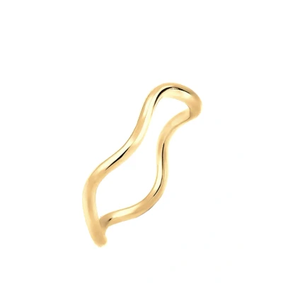 Abbildung von Elli Ring Damen Wellen Minimal Geo in 925 Sterling Silber vergoldet