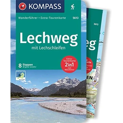 Abbildung von KOMPASS Wanderführer Lechweg mit Lechschleifen, 16 Touren und Etappen Extra Tourenkarte: GPS Daten zum Download
