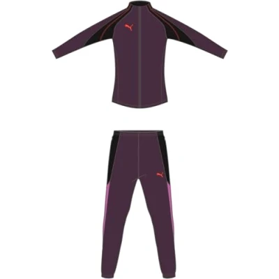 Abbildung von Puma Individual SET Trainingsanzug Midnight plumglowing red, Damen, Größe: Medium, plum glowing red