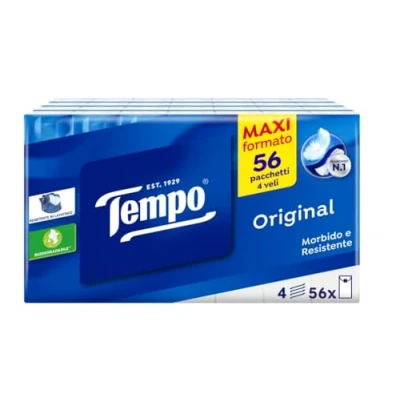 Abbildung von Tempo Classic Taschentücher 4 lagig 56 Packungen
