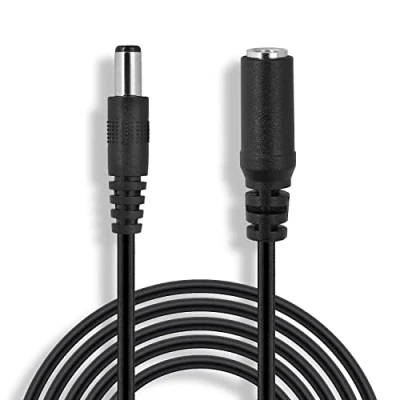 Abbildung von Wicked Chili 3m DC Verlängerungskabel geeignet für AVM FRITZ!Box 7590 7580 7582 7560 3490 6590 6490 6430 4040 4020 WLAN Router Strom Netzteil Ladekabel Kabel Verlängerung (2.5 x 5.5 mm) schwarz