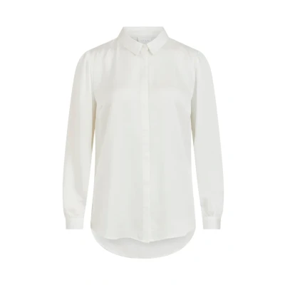 Abbildung von VILA Viellette LS Hemdbluse, Damen, Größe: 34, Snow white