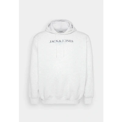 Abbildung von Jack &amp; Jones Jorbillyburg HOOD Kapuzenpullover, Herren, Größe: 4XL, Bright white melange