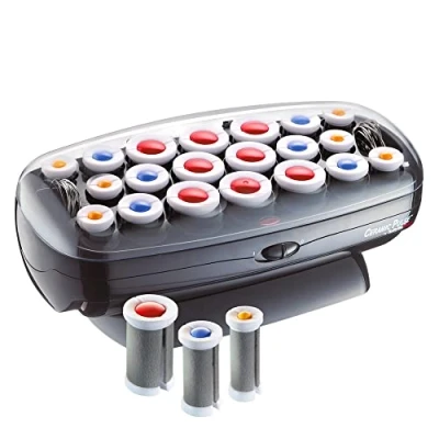 Abbildung von Babyliss Pro BAB3021E Keramik Heizwickler mit Samt beschichtet, 20 Stück Silber, 12 rulos profesionales