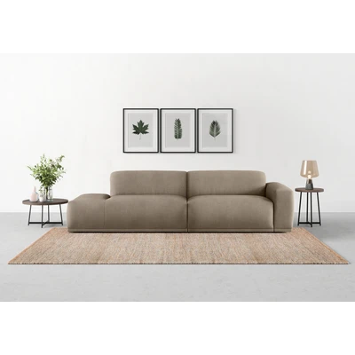 Abbildung von TRENDMANUFAKTUR Big Sofa »Braga, mit hochwertigem Kaltschaum, Megasofa, in Cord erhältlich« modernes Sofa, Couch hohem Sitzkomfort, 277/72/107 cm (B/H/T)