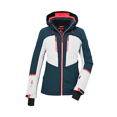 Abbildung von killtec Damen Skijacke/Funktionsjacke mit abzippbarer Kapuze und Schneefang KSW 87 WMN SKI JCKT, petrol, 44, 39750 000