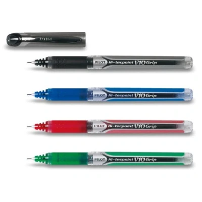 Abbildung von Pilot Hi Tecpoint V10 Grip 4er Set schwarz, blau, rot, grün