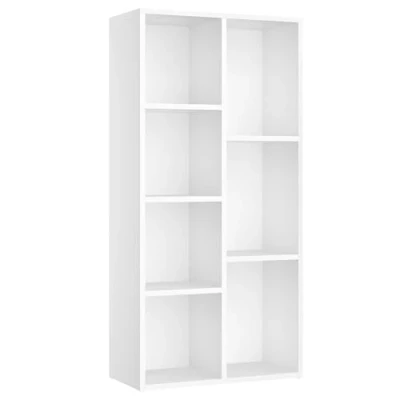 Abbildung von VASAGLE Bücherschrank, Bücherregal, mit 7 Fächern, Büroregal, Würfelregal, Standregal, für Wohnzimmer, Schlafzimmer, Büro, Kinderzimmer, weiß LBC27WT