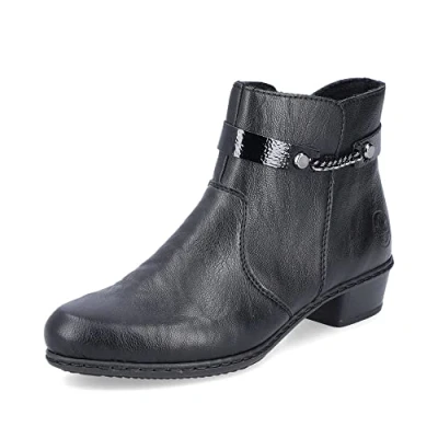 Abbildung von Rieker Damen Klassische Stiefeletten Y0783, Frauen Stiefeletten,übergangsschuhe,Stiefel,Bootee,Booties,halbstiefel,schwarz (00),40 EU / 6.5 UK