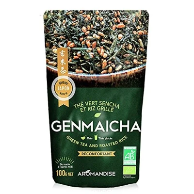 Abbildung von Bio Grüntee und brauner Reis Genmaicha 100 g