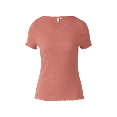 Abbildung von T Shirt mit Ajour Muster Papaya XL