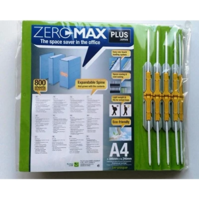 Abbildung von PLUS Japan, Zero Max Platzsparordner in Grün, 10er Pack (1x 10 Ordner)