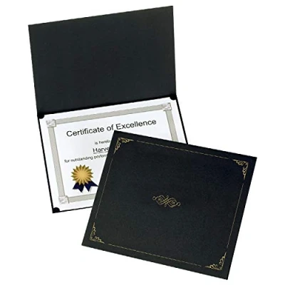 Abbildung von Oxford Zeugnishalter, schwarz, Diplomhalter, Briefgröße, 25 Stück pro Packung (299550)