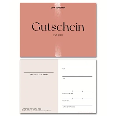 Abbildung von Frank Paperman® 120x Gutschein für Kunden Salon und Studio Gutscheine zum selber Ausfüllen als Beauty Vordruck im Format DIN A6