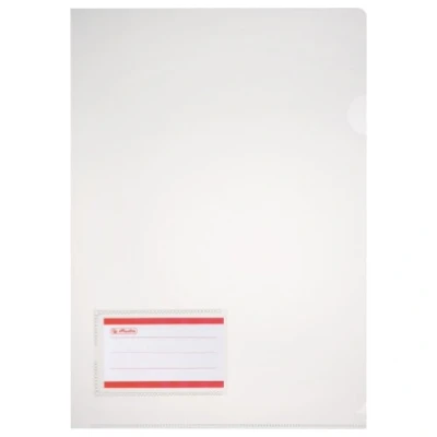 Abbildung von Herlitz 10913804 Aktenhülle A4 glasklar mit Etikett, PP, 0,180 mm transparent