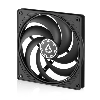 Abbildung von ARCTIC P14 Slim PWM PST PC Lüfter, 140 mm Gehäuselüfter, optimiert für statischen Druck, Case Fan mit Anschluss (PWM Sharing Technology), besonders schmal, 150 1800 RPM Schwarz