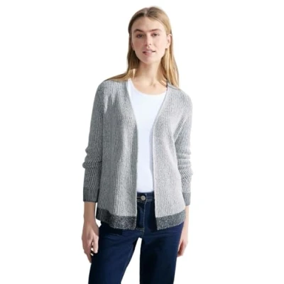 Abbildung von Cecil Offene Strickjacke, Damen, Größe: XL, Blau