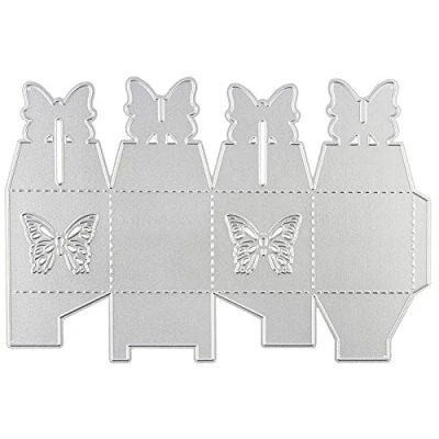 Abbildung von Ideen mit Herz Stanzschablone, Faltbox 1, 16,3cm x 11cm, passend für gängige Stanzmaschinen Schablone zum Gestalten Geschenkboxen, Box Valentinstag, Muttertag, Geburtstag, Weihnachten, Mitbringsel