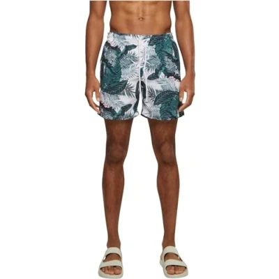 Abbildung von Urban Classics Pattern Badeshorts, Herren, Größe: Large, Green