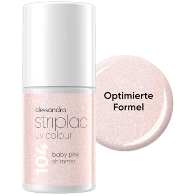 Abbildung von alessandro Striplac UV Colour Nagellack, Größe: 6.5 ml, Baby pink shimmer