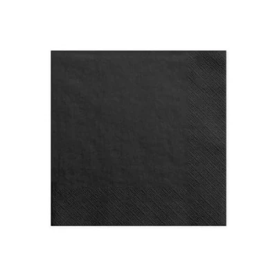 Abbildung von PartyDeco Servietten, 3 lagig, schwarz, 33x33cm, 20 Stck./Pckg. SP33 1 010
