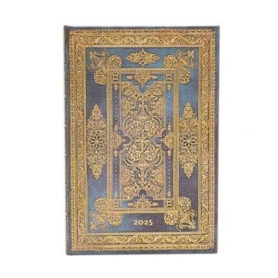 Abbildung von Paperblanks 12 Monatskalender 2025, Blue Luxe, Mini, Horizontal, Elastikband Verschluss
