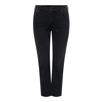 Abbildung von ONLY Carmakoma Carwilly Jeans Straight Leg, Damen, Größe: 42x32, Washed black