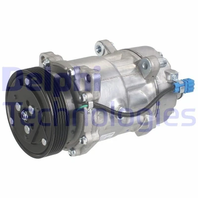 Abbildung von DELPHI TSP0159058 Kompressor Sanden SD7V16 PAG 46 mit Kompressoröl VOLKSWAGEN: Sharan I, Polo III Hatchback, GOLF 3, SEAT: Alhambra I