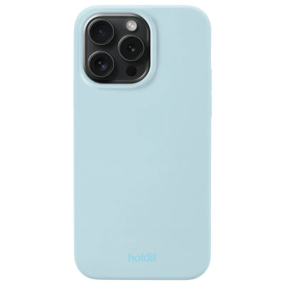 Abbildung von Holdit Silikon Back Cover Blau Apple iPhone 15 Pro Max